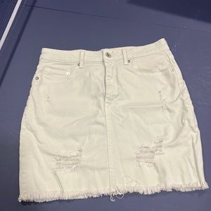 Mint denim skirt